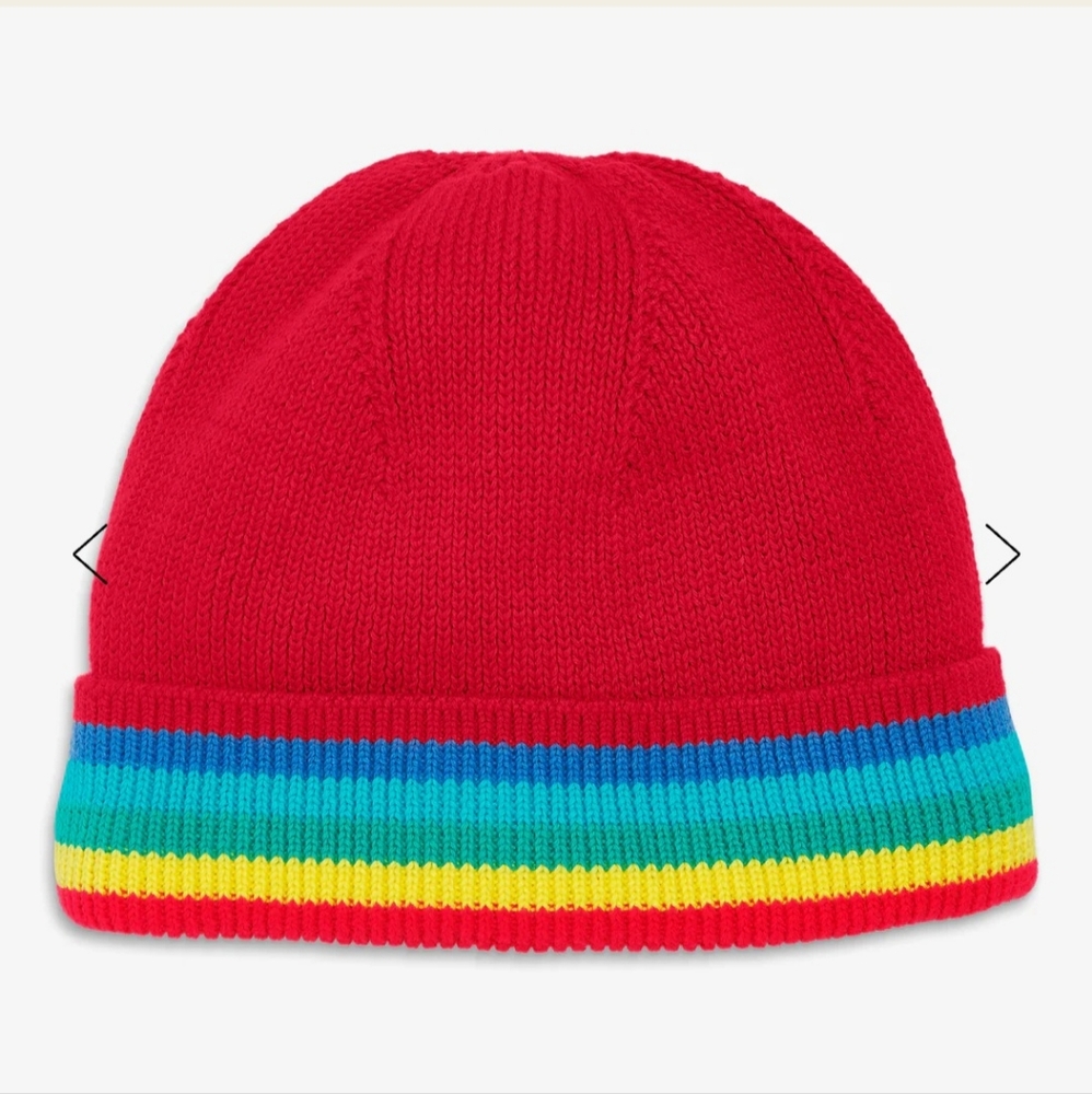 Primary Kids Knit Hat 2-5 Yrs Cherry